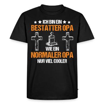 Leichenbestatter Friedhofsgärtner Bestatter - Männer Premium Bio T-Shirt - Schwarz - Vorne - Nico (187cm)