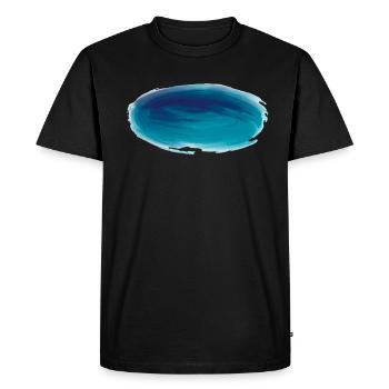 Aquarelle rectrée - T-shirt Premium bio Homme - noir - Devant - Nico (187cm)