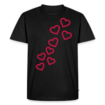 Cœur de cœur - T-shirt Premium bio Homme - noir - Devant - Nico (187cm)