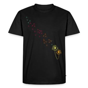 pissenlit pissenlit - T-shirt Premium bio Homme - noir - Devant - Nico (187cm)