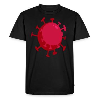 Red Corona Virus - Men's Premium Organic T-Shirt - black - Front - Nico (187cm)