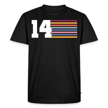 14 - T-shirt Premium bio Homme - noir - Devant - Nico (187cm)