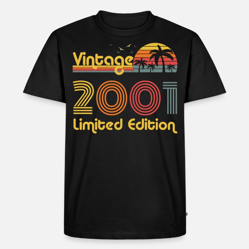 2001 Limited Edition Coole Geschenkidee - Männer Premium Bio T-Shirt - Schwarz