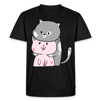 Promoted to big sister - Men's Premium Organic T-Shirt - black - Front - Nico (187cm)