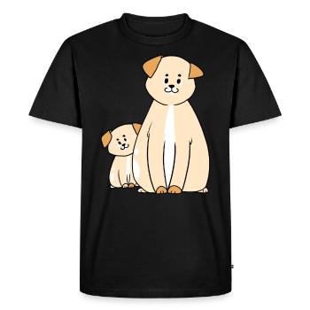 Dog dogs puppies - Men's Premium Organic T-Shirt - black - Front - Nico (187cm)
