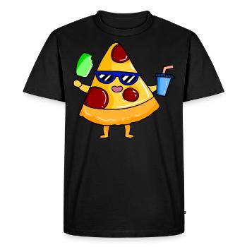 Plage - T-shirt Premium bio Homme - noir - Devant - Nico (187cm)