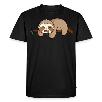 sloth - Men's Premium Organic T-Shirt - black - Front - Nico (187cm)