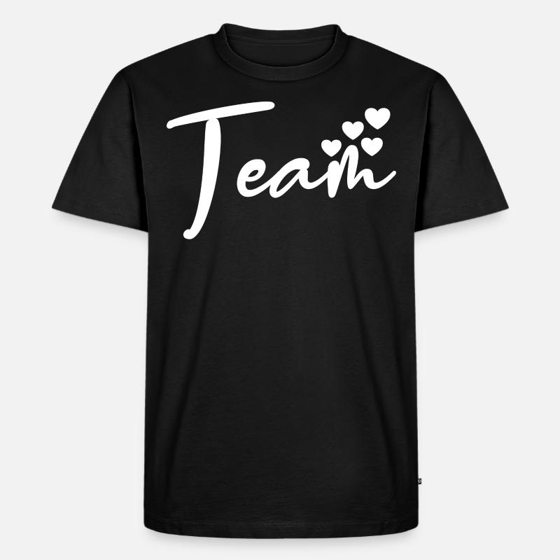 Liebe Team Herz - Männer Premium Bio T-Shirt - Schwarz