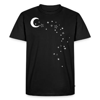 Lune et étoiles - T-shirt Premium bio Homme - noir - Devant - Nico (187cm)