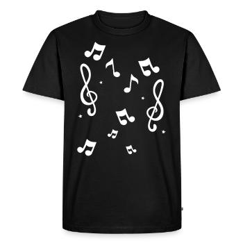 Musique Notes musicales - T-shirt Premium bio Homme - noir - Devant - Nico (187cm)