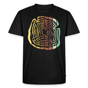 Arbre forêt nature bois en bois - T-shirt Premium bio Homme - noir - Devant - Nico (187cm)