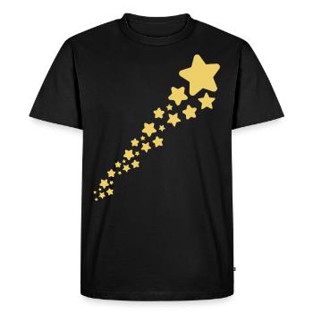 shooting star - Men's Premium Organic T-Shirt - black - Front - Nico (187cm)