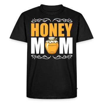 Fabrication miel Miel Abeilles Miel Pot de miel - T-shirt Premium bio Homme - noir - Devant - Nico (187cm)