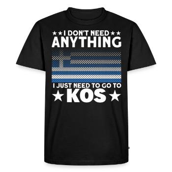 Greece Greek Kos Gift - Men's Premium Organic T-Shirt - black - Front - Nico (187cm)