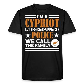 Chypriotes Chypriotes Cadeau - T-shirt Premium bio Homme - noir - Devant - Nico (187cm)