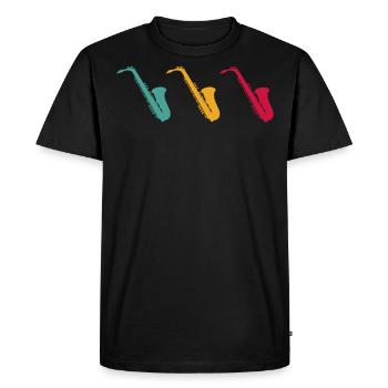 Saxophone - T-shirt Premium bio Homme - noir - Devant - Nico (187cm)