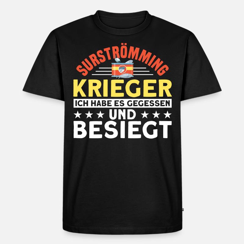 Surströmming Challenge Schweden Surströmming - Männer Premium Bio T-Shirt - Schwarz