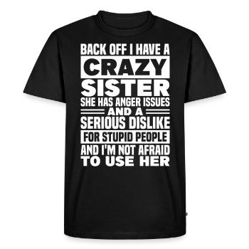 Jeunes frères et sœurs frère cadeau - T-shirt Premium bio Homme - noir - Devant - Nico (187cm)