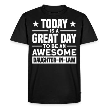 Bonus belle-fille belle-fille Belle-fille - T-shirt Premium bio Homme - noir - Devant - Nico (187cm)