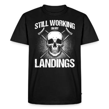 Bonne amélioration Fracture os cassée Jambe cassée - T-shirt Premium bio Homme - noir - Devant - Nico (187cm)