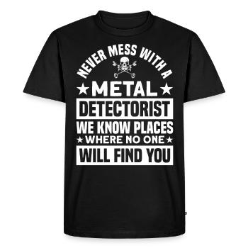 Sonde détecteur de métaux sondeles cadeau - T-shirt Premium bio Homme - noir - Devant - Nico (187cm)
