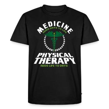 Thérapeute Physiothérapeute Physiothérapie Cadeau - T-shirt Premium bio Homme - noir - Devant - Nico (187cm)