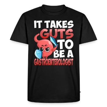 Gastroentérologie Proctologue Gastro-entérologue - T-shirt Premium bio Homme - noir - Devant - Nico (187cm)