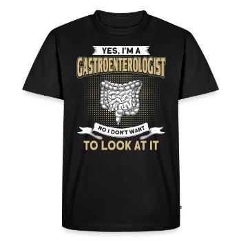 Proctologue Gastroentérologie Gastroentérologue - T-shirt Premium bio Homme - noir - Devant - Nico (187cm)
