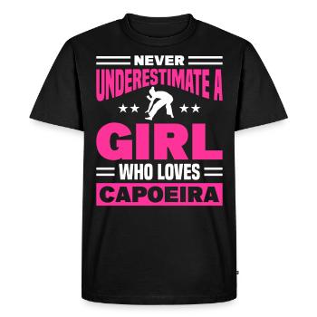 Capoeira Kick Capoeira Fight Capoeira Cadeau - T-shirt Premium bio Homme - noir - Devant - Nico (187cm)