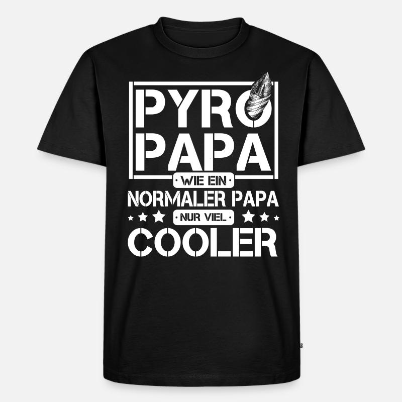Feuerwerker Silvester Pyrotechniker Geschenk - Männer Premium Bio T-Shirt - Schwarz