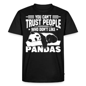 Pandas Panda Lover Panda Gift - Men's Premium Organic T-Shirt - black - Front - Nico (187cm)