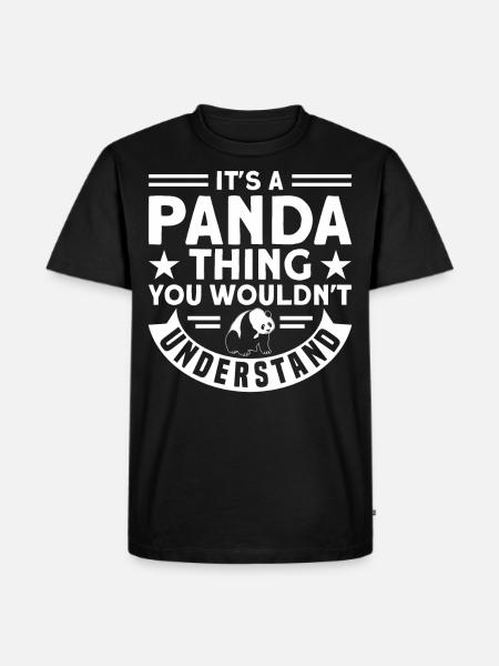 Panda Lover Pandas Panda Gift - Men's Premium Organic T-Shirt - black