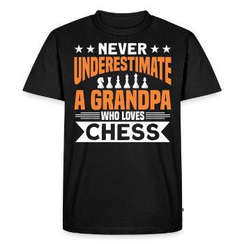 Amateurs d’échecs Joueurs d’échecs - T-shirt Premium bio Homme - noir - Devant - Nico (187cm)
