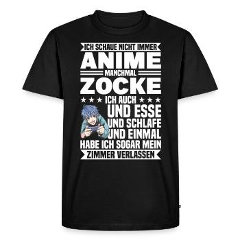 Manchmal Zocke Ich Auch - Männer Premium Bio T-Shirt - Schwarz - Vorne - Nico (187cm)