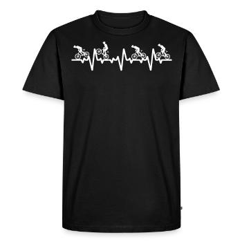 Vélos de route en un clin d’œil - T-shirt Premium bio Homme - noir - Devant - Nico (187cm)