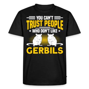Gerbilles Gerbille Rongeur Cadeau - T-shirt Premium bio Homme - noir - Devant - Nico (187cm)