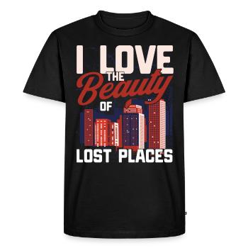 Explorers Abandoned Places Urban Exploration - Men's Premium Organic T-Shirt - black - Front - Nico (187cm)