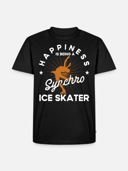 Synchro Group Figure Skater Skating - Men's Premium Organic T-Shirt - black