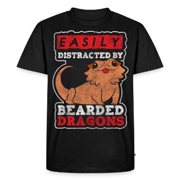 Lézard Lézard Lézard Lézard - T-shirt Premium bio Homme - noir - Devant - Nico (187cm)