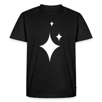 White Star Gift Idea - Men's Premium Organic T-Shirt - black - Front - Nico (187cm)