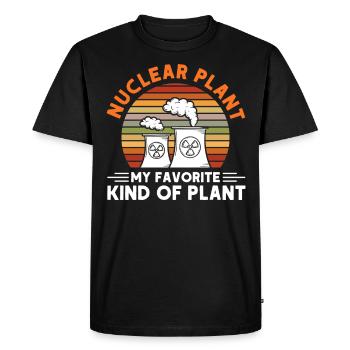 Diplôme d’ingénieur En technologie nucléaire Ingénieur nucléaire - T-shirt Premium bio Homme - noir - Devant - Nico (187cm)