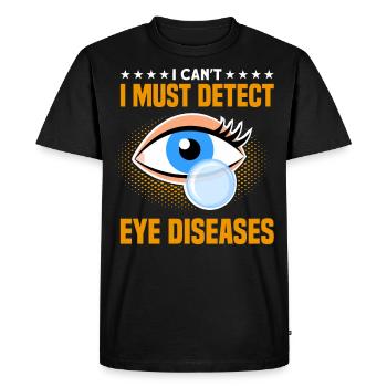 Cadeau d’optométrie ophtalmologiste de la vision - T-shirt Premium bio Homme - noir - Devant - Nico (187cm)