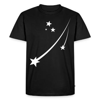 Étoiles - T-shirt Premium bio Homme - noir - Devant - Nico (187cm)