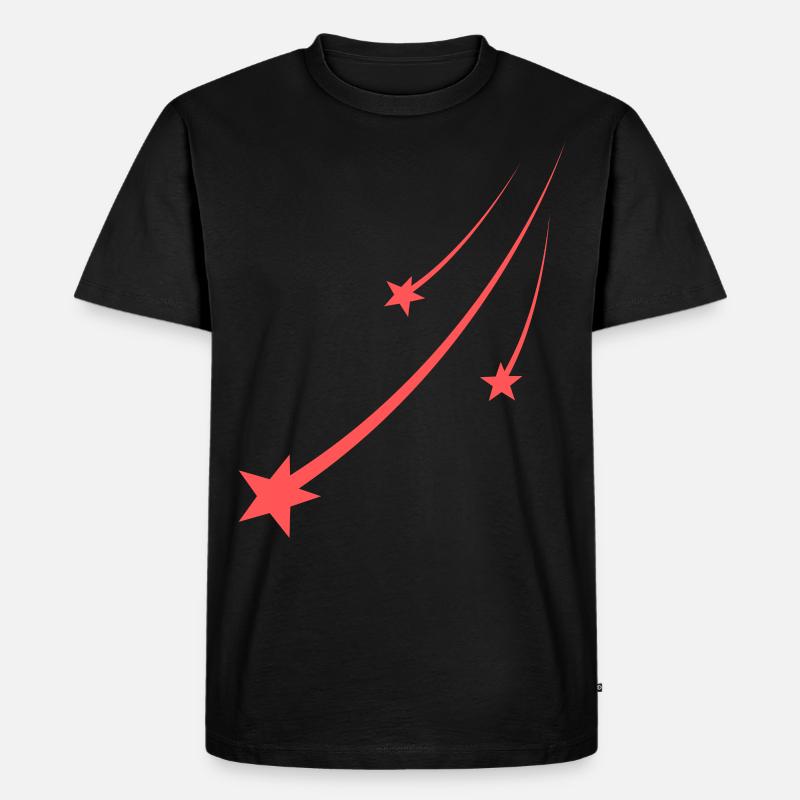 Sterne Oranges Design - Männer Premium Bio T-Shirt - Schwarz