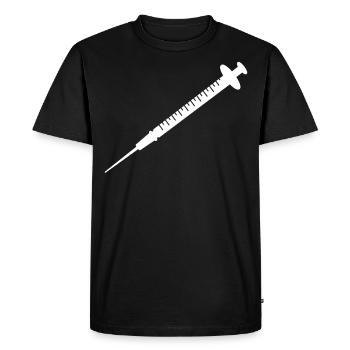 Syringe - Men's Premium Organic T-Shirt - black - Front - Nico (187cm)