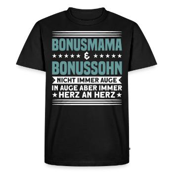 Bonus Son Family Beau-fils Cadeau - T-shirt Premium bio Homme - noir - Devant - Nico (187cm)
