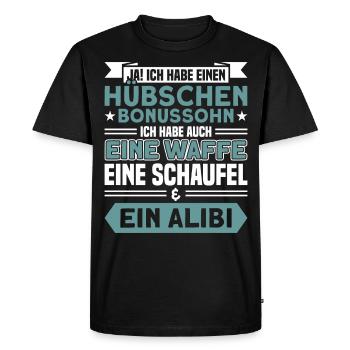 Cadeau de fils bonus de beau-fils de famille - T-shirt Premium bio Homme - noir - Devant - Nico (187cm)