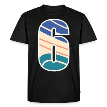 6 Number , Number - Men's Premium Organic T-Shirt - black - Front - Nico (187cm)