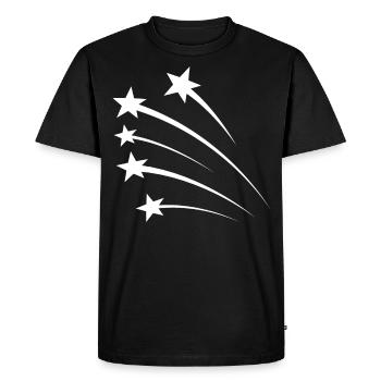 Étoiles Blanc - T-shirt Premium bio Homme - noir - Devant - Nico (187cm)