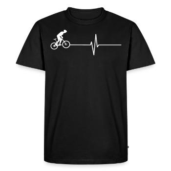 Vélo de route Vélo Heartbeat - T-shirt Premium bio Homme - noir - Devant - Nico (187cm)
